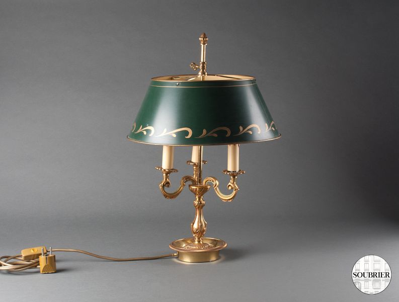 Green bouillotte lamp