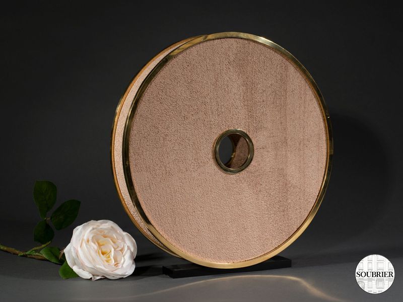 Disque bois cercle bronze