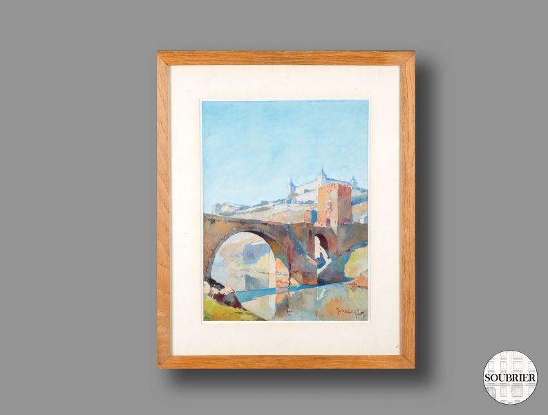 aquarelle le pont