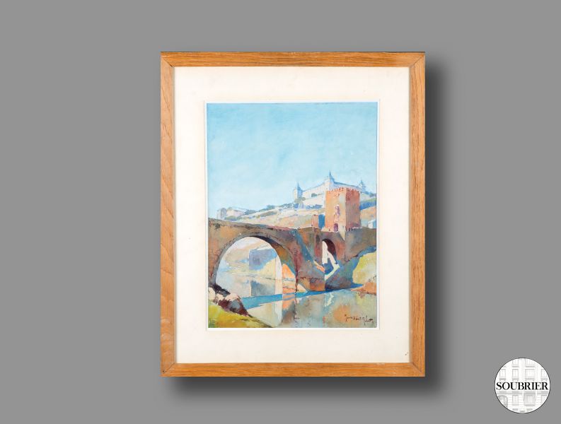 watercolor the bridge