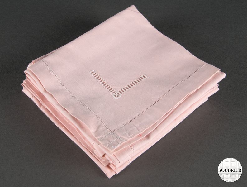Pink cotton napkins