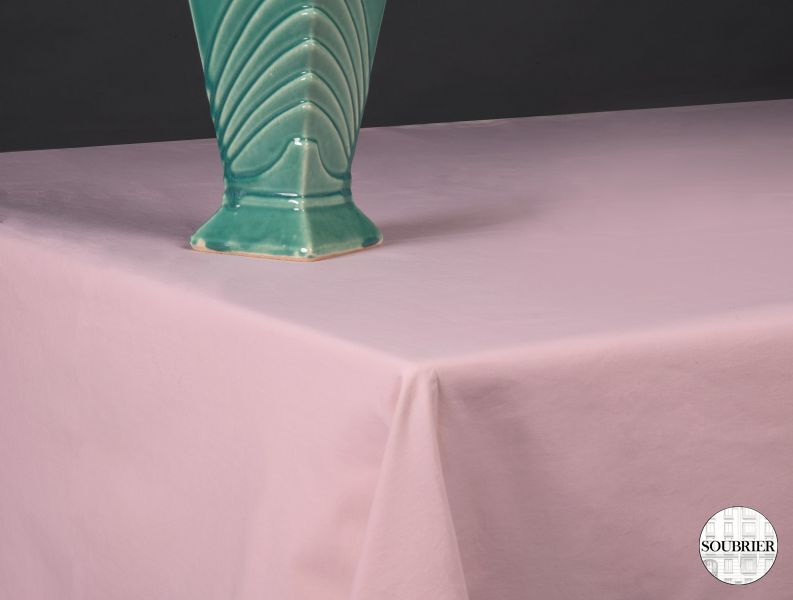 Pink cotton tablecloth