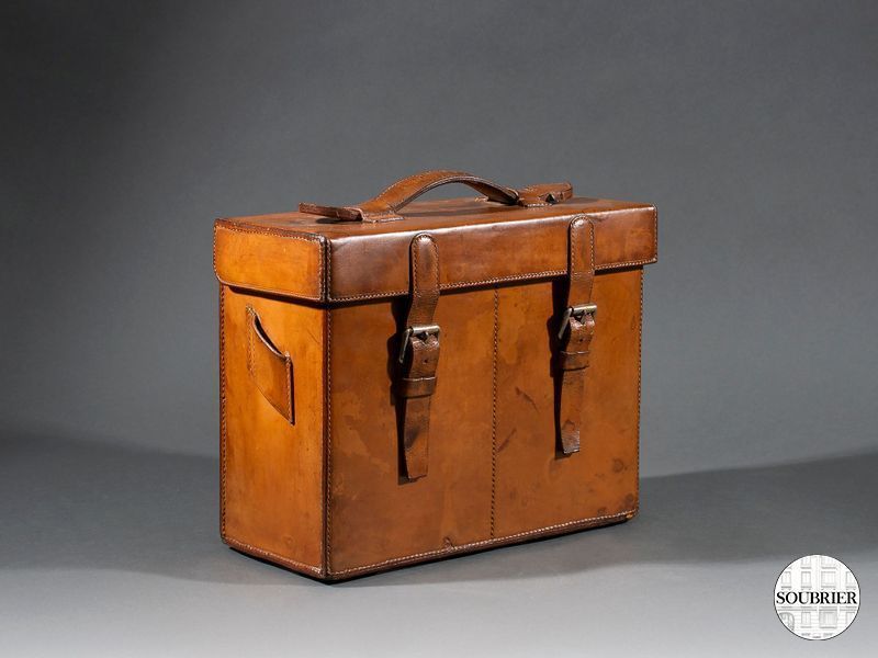 Malette à cartouche en cuir