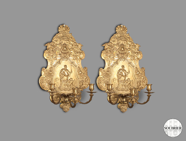 Paire d'appliques style Louis XIV