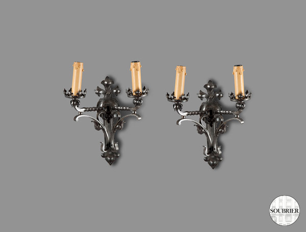 Wrought iron sconces