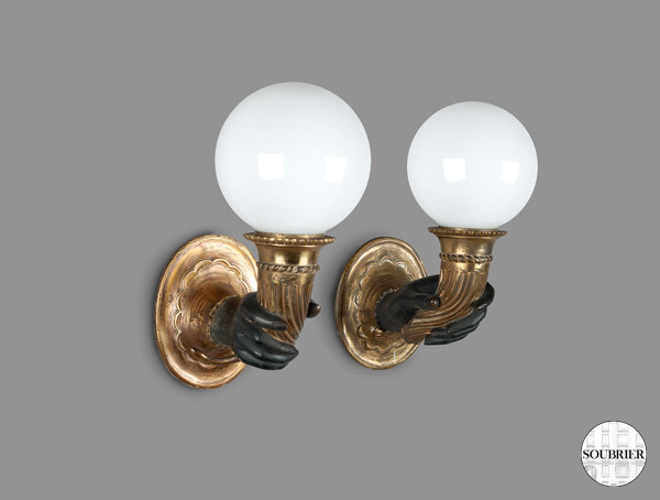 Two sconces hand twentieth