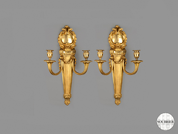 Two Wall lights Louis XVI