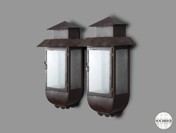 Two wall lanterns