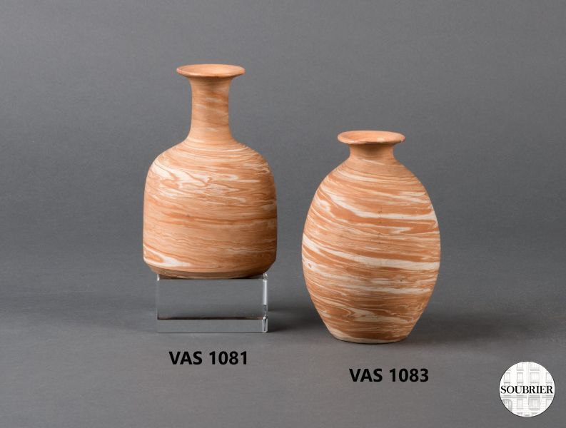 Set of terra cotta vases