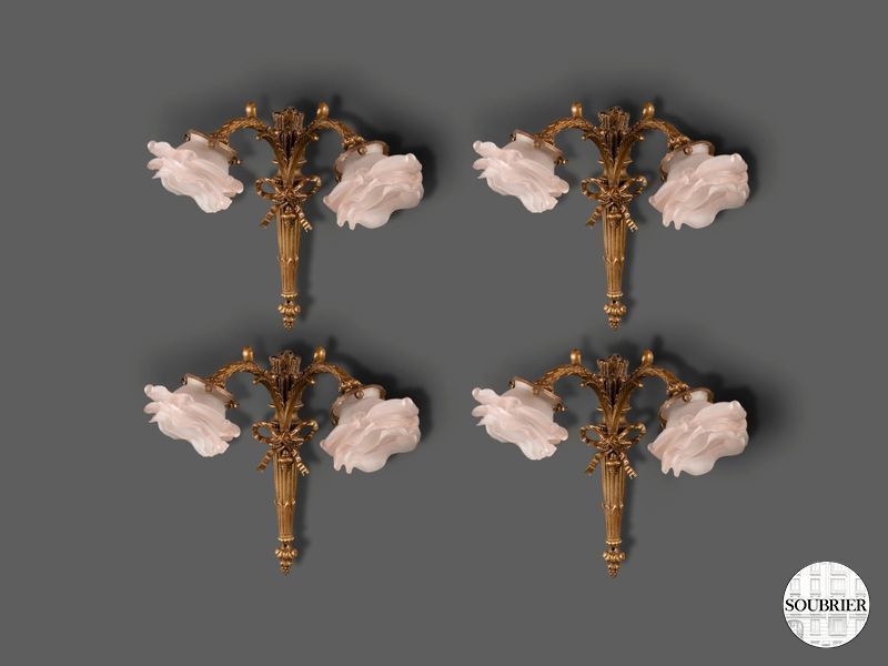 Four Louis XVI style sconces