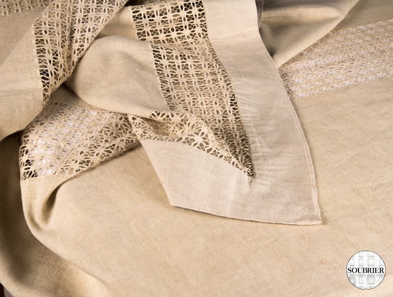 Beige tablecloth