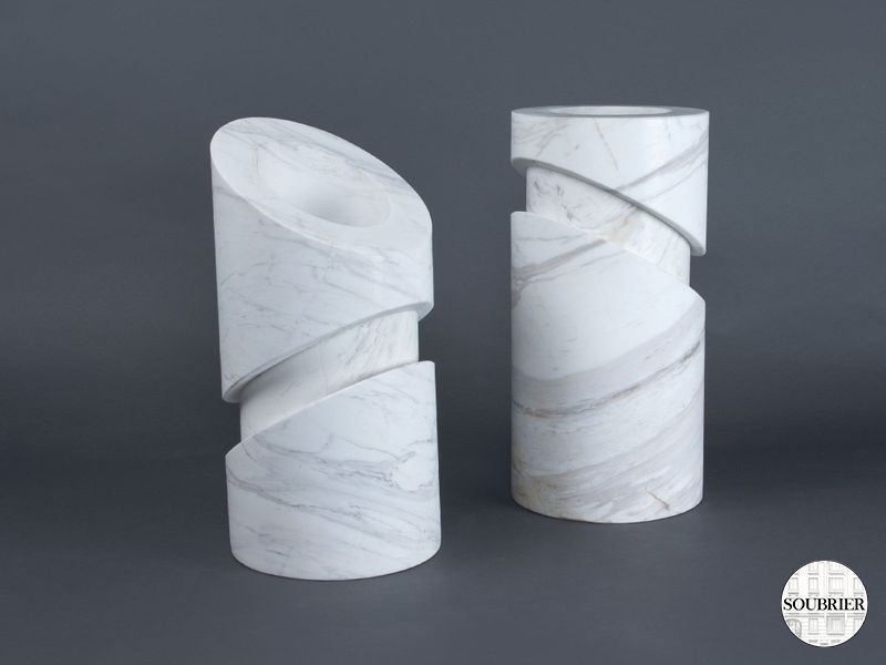  vase en marbre blanc