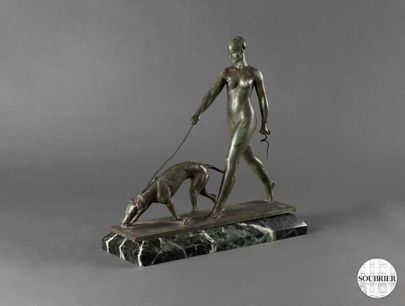 Bronze of a nude woman