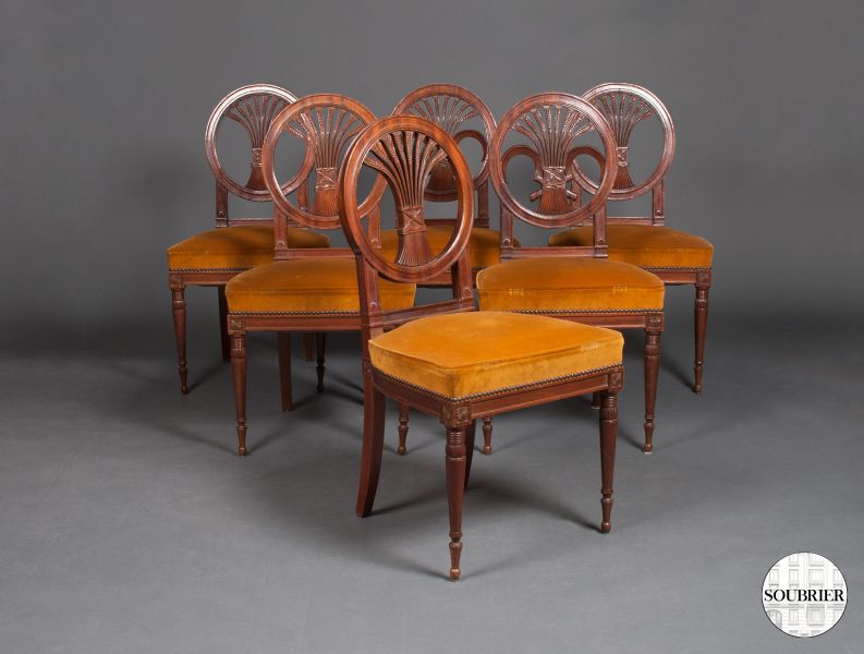 6 chaises Directoire