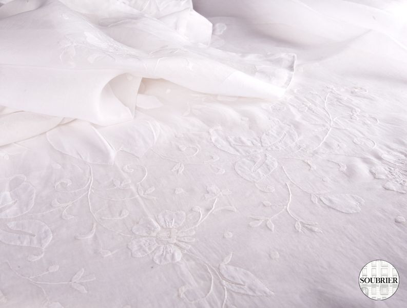 White organdie tablecloth