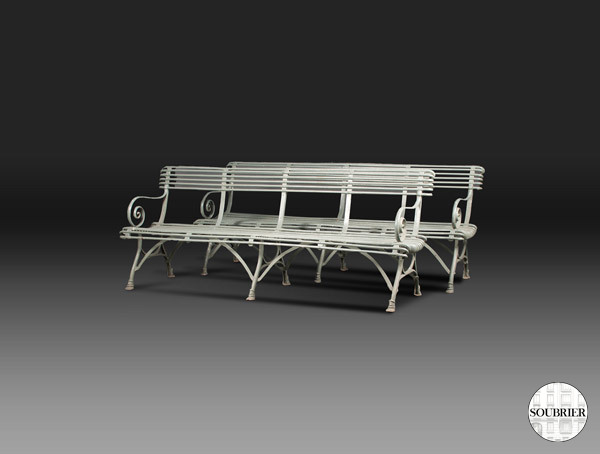 Pair of garden benches