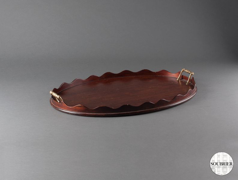 Mahogany oval tray