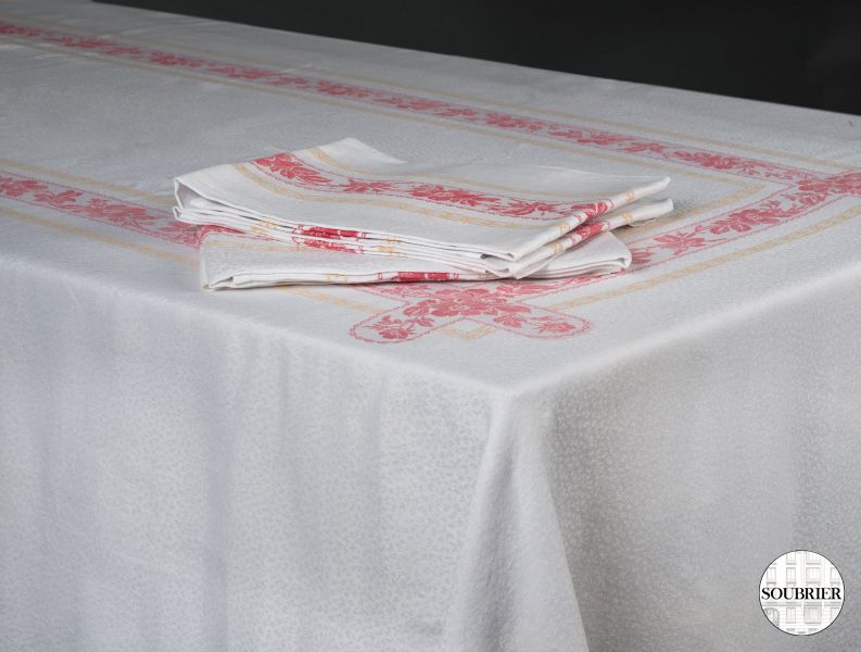 colored frieze damask tablecloth