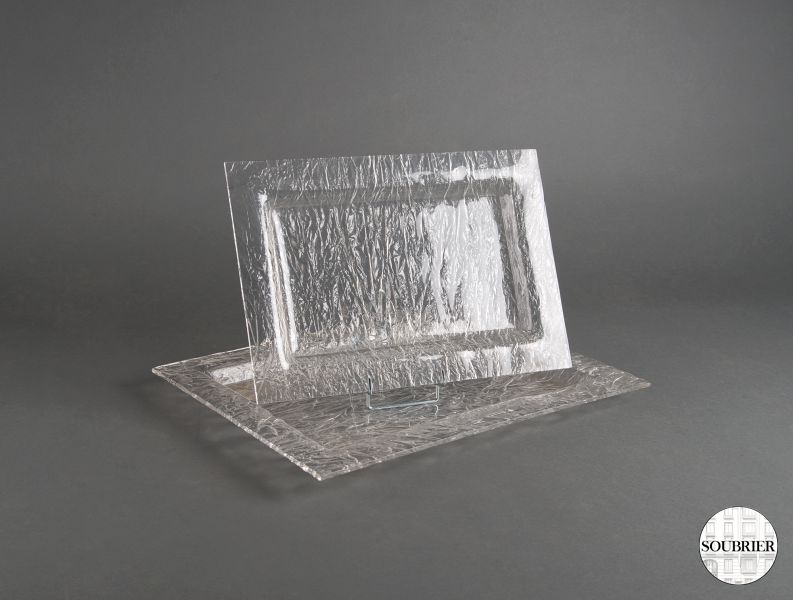 Pair of plexiglas trays