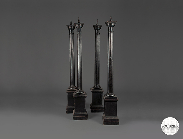 Black candle holders