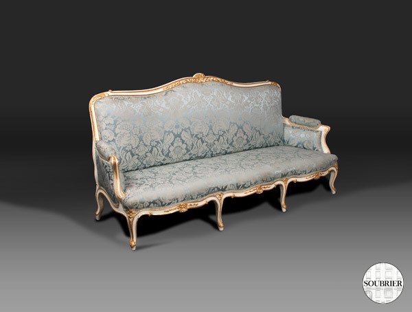 Blue Louis XV sofa