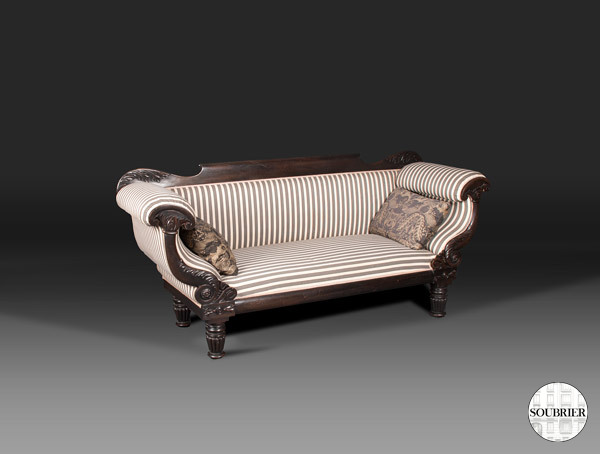 Regency striped sofa