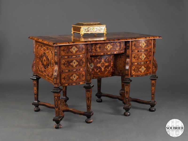 Bureau Mazarin louis XIV Marqueterie