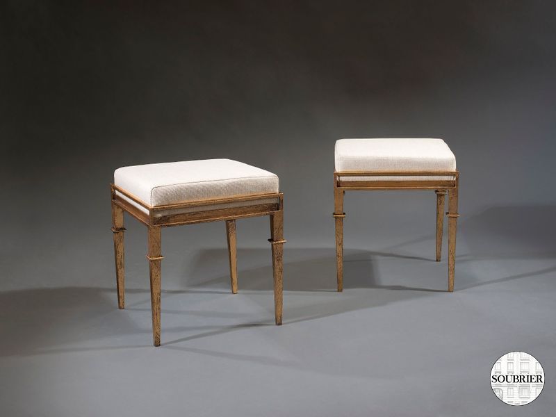 2 tabouret style LXVI doré