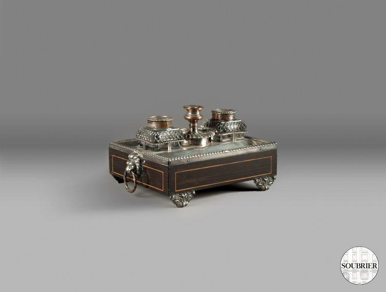 Ebony inkstand