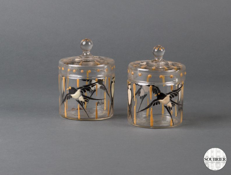 Pair of jam jars