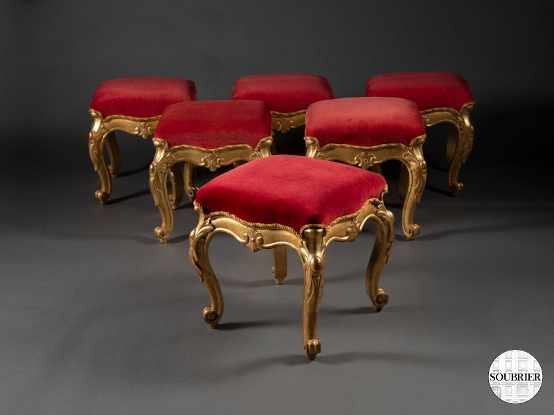 Six tabouret baroque