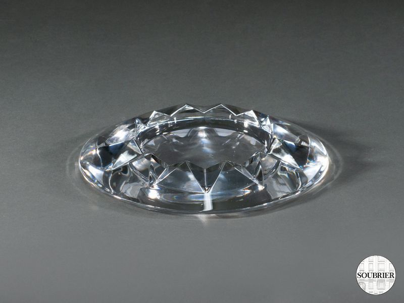 Cendrier en cristal taillé