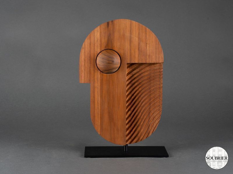 Sculpture abstraite en bois