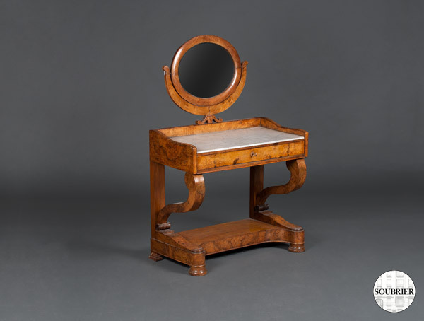 English walnut dressing table