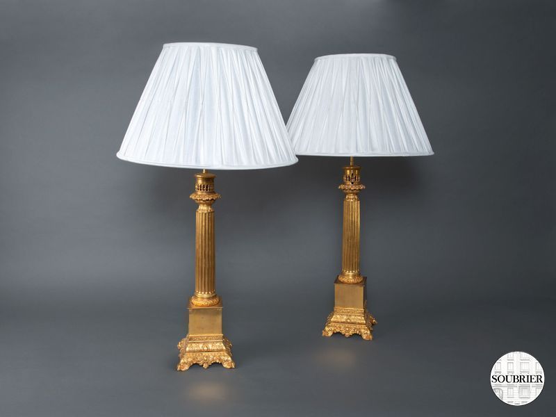 bronze carcel lamps