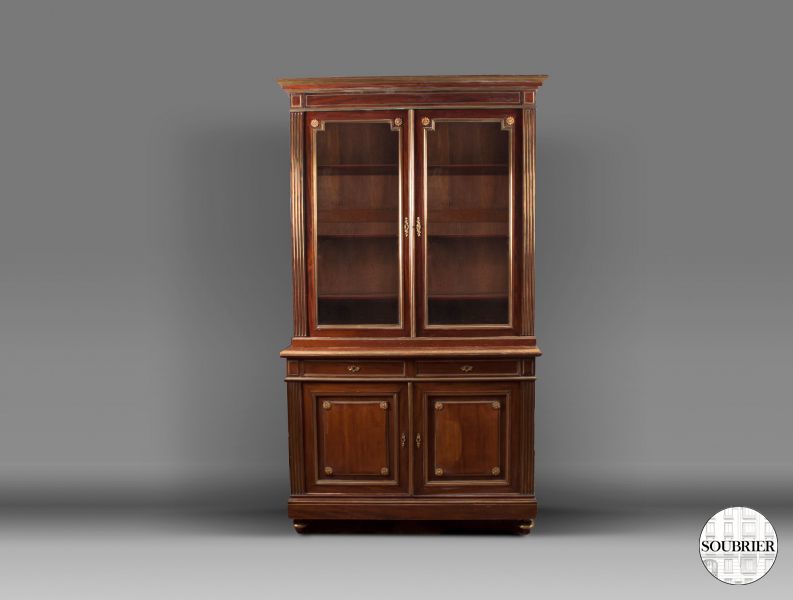 Louis XVI mahogany bookcase