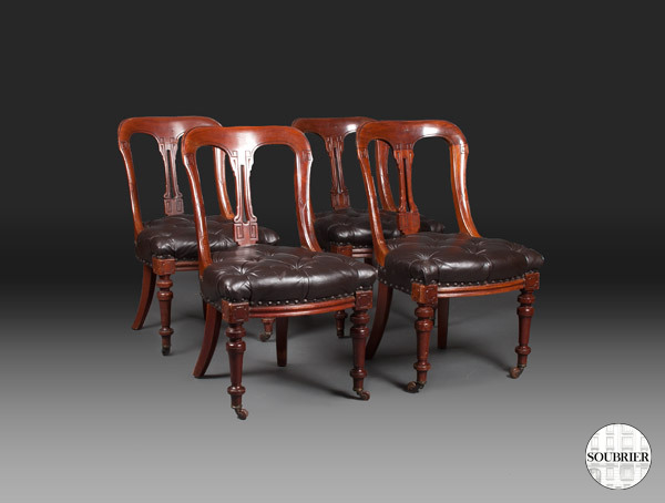 4 Notary mahogany chairs