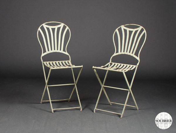 Deux chaises de jardin Directoire
