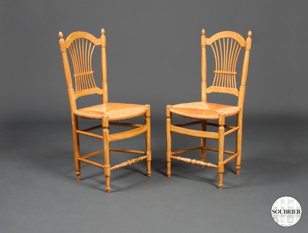 Straw chairs Giverny