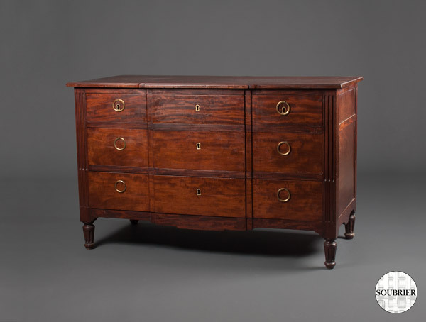 Louis XVI mahogany commode