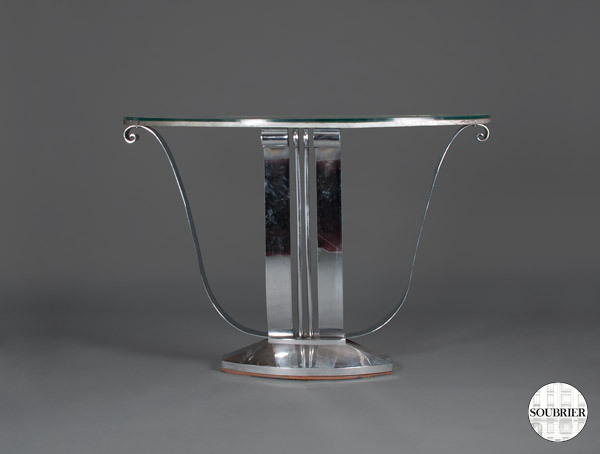 Chrome-plated 1930 console table