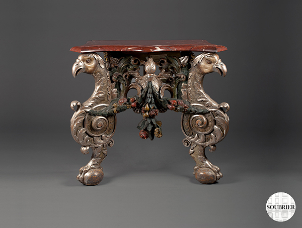 Polychrome baroque console table