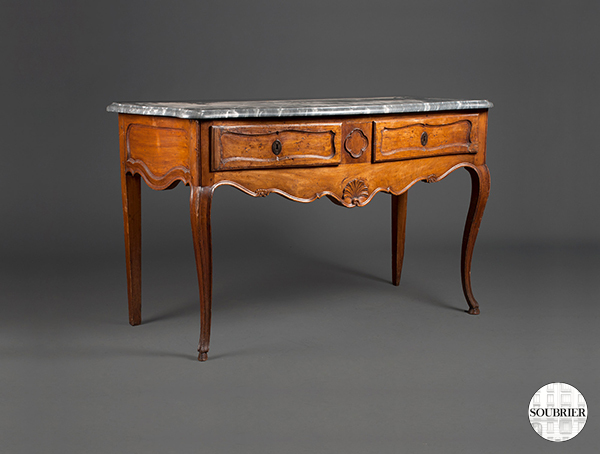 Console walnut Louis XV