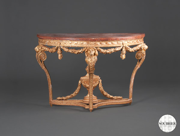 Louis XVI demi-lune console table