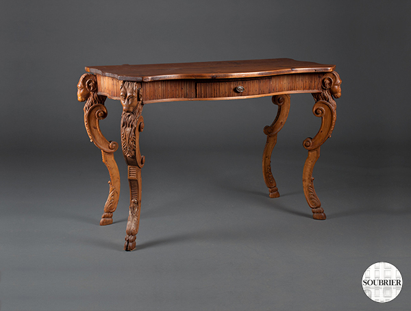 carved console