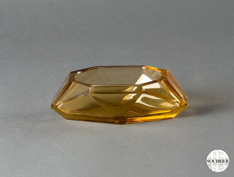 Ashtray crystal and amber