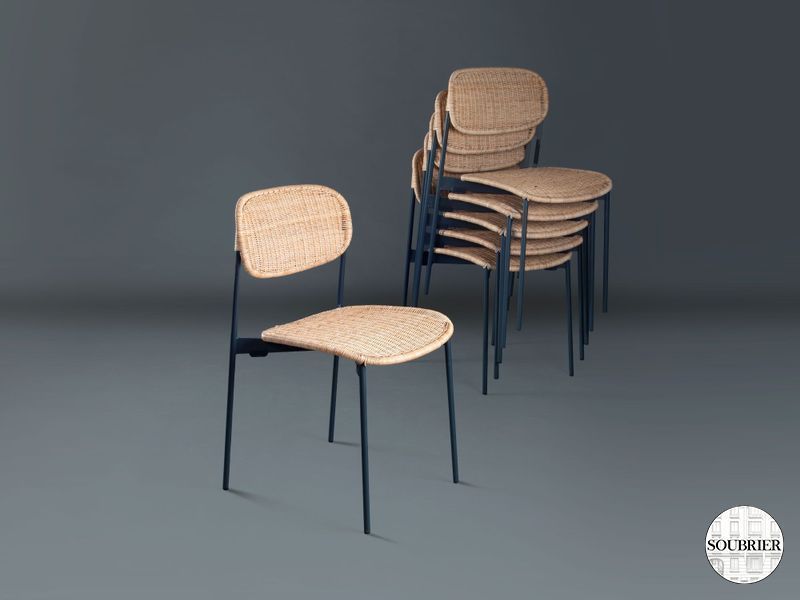 Chaises modernes en rotin