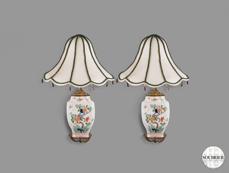 Pair of chinese wall lamps