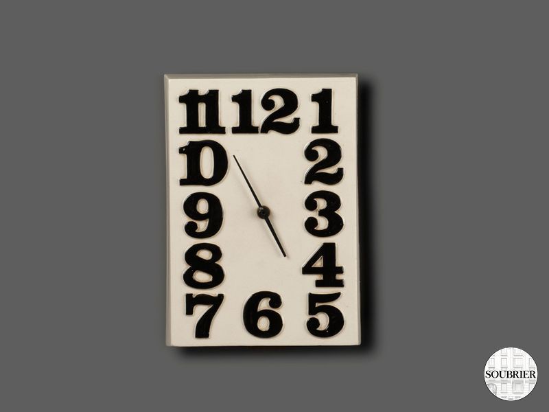 Earthenware wall clock