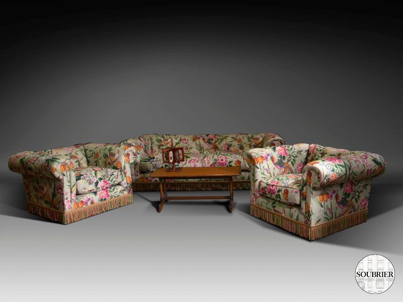 Salon Chesterfield gris